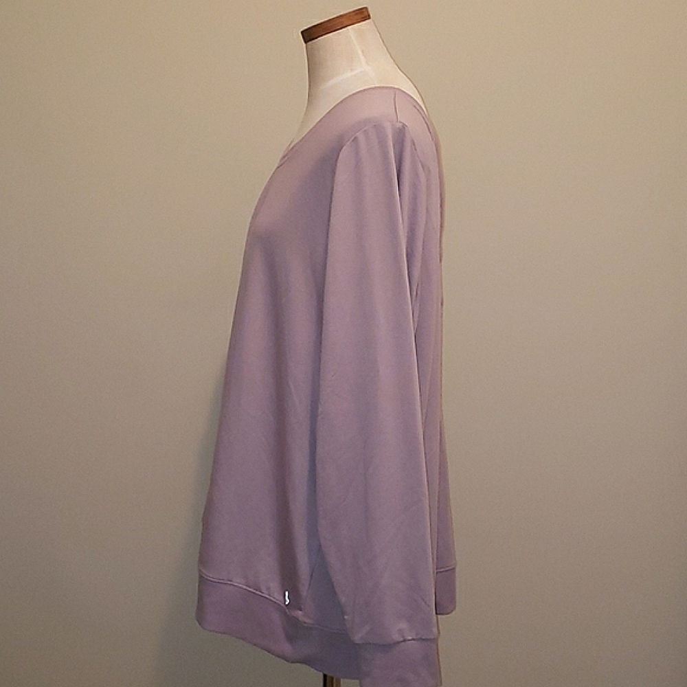 Torrid Plunging Criss Cross Back Activewear Athleisure Purple Sweatshirt 3X - Picture 10 of 16